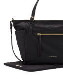 Tonal Canvas Diaper Bag, Black