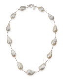 Large Baroque Pearl Necklace, 20"L