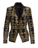 Brocade Velvet Blazer