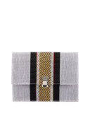 Large Striped Lunch Bag, Optic White/Mix