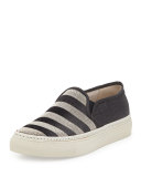 Monili Striped Skate Sneaker, Anthracite