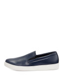 Leather Slip-On Sneaker, Navy