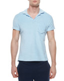 Terry Polo Shirt, Sky Blue