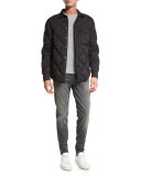 Standard-Fit Washed Denim Jeans, Gray