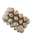 African Silver Bead Stretch Bracelets, Set of 3