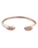 Bianca Druzy Cuff Bracelet, Pink Metallic