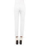 Manuela Cuffed Straight-Leg Pants, Moonstone