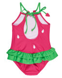 Skirted One-Piece Strawberry Swimsuit, Pink, Size 2T-6X