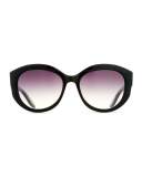 Patchett Gradient Sunglasses, Black/Smolder