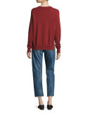 Cashmere Uneven-Hem Sweater
