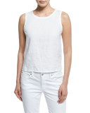 Organic Skinny Ankle Jeans, White 