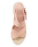 Kaelyn Crisscross Wedge Espadrille Sandal