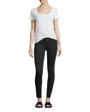 Scrunch Jersey Ankle Leggings, Charcoal
