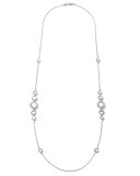 Stella Mother-of-Pearl & Diamond Station Necklace, 37"