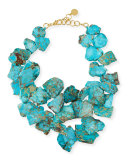 Turquoise Jasper Cluster Necklace