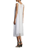 Sleeveless Lace A-line Midi Dress 