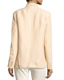 Nelson Shawl-Collar Double-Breasted Jacket, Beige