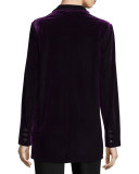 Velvet Button-Front Jacket