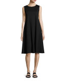 Sleeveless Jersey Trapeze Dress