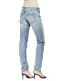 Slim-Leg Boyfriend Jeans, Denim Blue