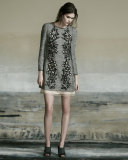 Price of Wales Plaid Shift Dress, Black/Pink