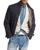 Nylon Sport Jacket, Navy