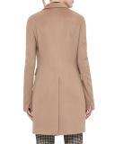 Long Gabardine Blazer Coat, Camel