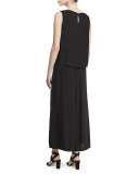 Drama Silk Georgette Wide-Leg Pants
