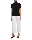 Alex Wide-Leg Crop Pants, White