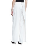 High-Rise Wide-Leg Pants, White