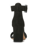 Suede Ankle-Strap City Sandal