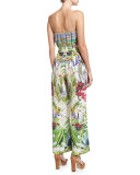 Embellished Wide-Leg Strapless Jumpsuit, Exotic Hypnotic