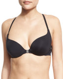Hayworth Front-Close Push-Up Bra, Black