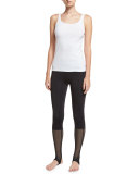 Vertex Mesh Stirrup Leggings, Black