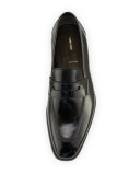 Wessex Leather Penny Loafer, Black