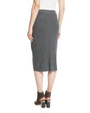 Fisher Project Cozy Luxe Wool Rib Pencil Skirt, Gray