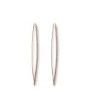 Reckless Narrow Upside Down Hoop Earrings in Rose Gold