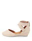 Noa Leather d'Orsay Wedge, Nude