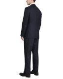 Solid Wool Suit, Navy