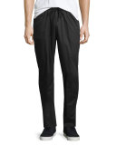 Raw-Hem Drawstring Sweatpants, Black