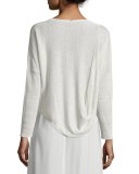 Fisher Project Long-Sleeve Crop Top, Bone 