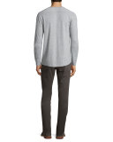 Essential Five-Pocket Twill Pants, Gray