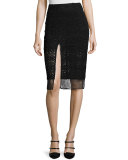 Oli Lace Slit Pencil Skirt