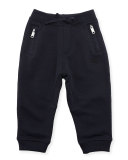 Phill Cotton Track Pants, Dark Navy, Size 6M-3