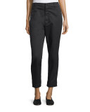 Carrot Flat-Front Chino Trousers