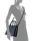 Tracy Vara Saffiano Tote Bag, Oxford Blue