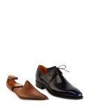 Arca Leather Derby Shoe w/Dark Blue Patina