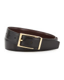 Reversible Leather Belt Boxed Gift Set, Black/Brown