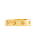 18k Pois Moi Single Row Square Band Ring, Yellow Gold