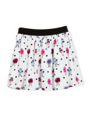 pebbled crepe monster skirt, multicolor, size 2-6